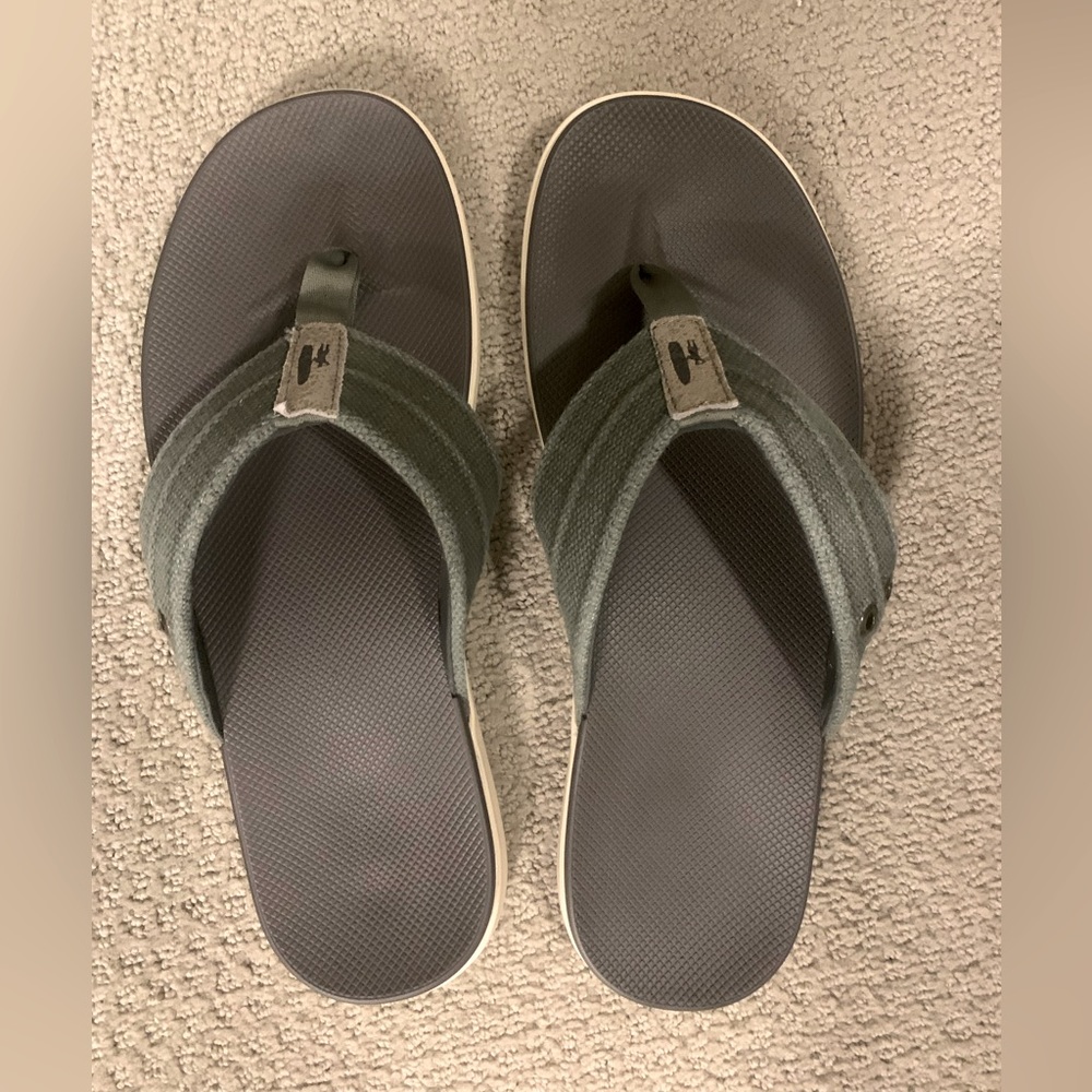 Johnnie O Mens Flip Flops - NEW WITH BOX - Portsode Style Pine Color